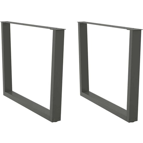  Noge jedilne mize V-oblika 2 kosa Antracit 100x(72-73,3) cm Slike