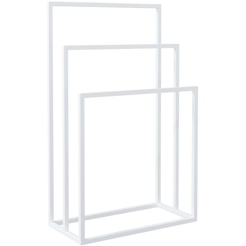  Samostojeći stalak za ručnike bijeli 48 x 24 x 79 cm željezni Slike