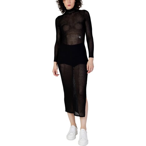 Calvin Klein Jeans SHEER TIGHT SWEATER J20J222275 Crna Slike
