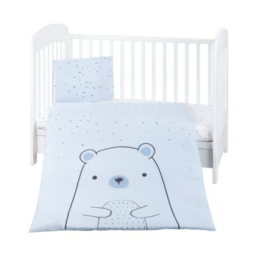 Kikka Boo KikkaBoo Posteljina navlaka 3 pcs Bear with Me blue (KKB30143) Cene