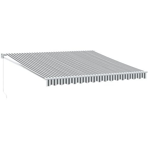 Maison Chic Zložljiva tenda - Senčniki antracit in bela 4x3 m blago in aluminij, (22038384) Slike