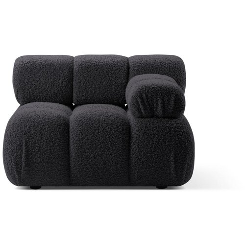 Micadoni Antracitno siva modularna sjedeća garnitura od boucl&amp;eacute; tkanine (s desnim kutom) Bellis &amp;ndash; Home Slike