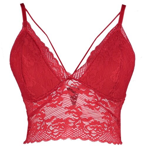 Trendyol Curve Red Piping Detailed Bustier Slike