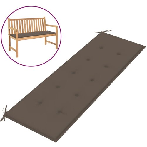 vidaXL jastuk za vrtnu klupu smeđe-sivi 150 x 50 x 3 cm Cijene