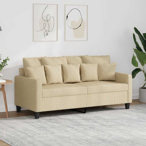  Dvosjed od tkanine krem 140 cm Slike