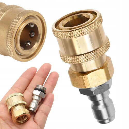 Rosfix Quickcouple QC14 Adapter – Dvostransko Sredstvo Za Povezavo 1/4" | Medenina In Nerjaveče Jeklo, Za Penilne Šobe In Visokotlačne Pripomočke, (5000222902) Cene