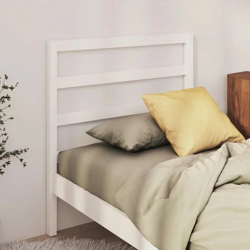  Uzglavlje za krevet bijelo 96 x 4 x 100 cm od masivne borovine