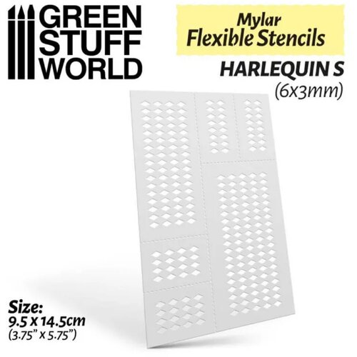 Green Stuff World flexible stencils harlequin s (6x3mm) Cene