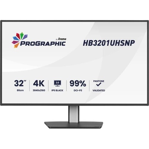Iiyama Monitor 32" HB3201UHSNP-B1 IPS 3840x2160/60Hz/4ms/HDMI/DP/USB/RJ45/pivot Cene