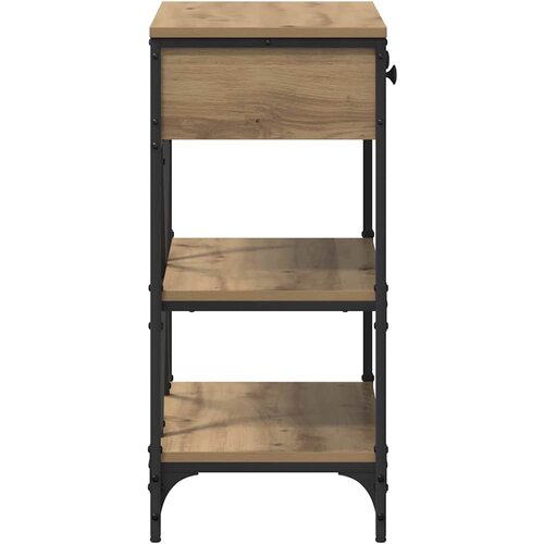  Konzolna stolica s ladicama Smeđa 75 x 34,5 x 75 cm boja drva Slike