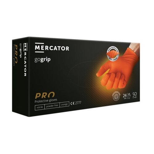 MERCATOR Jednokratne rukavice MERCATOR GOGRIP PRO narančaste bez pudera Cene