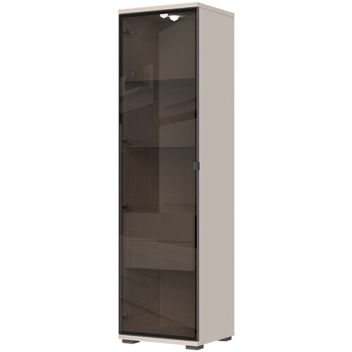 Jela Jagodina vitrina V52-1AL/OP - Kolekcija Opera - Kašmir mat lak/AL Ram kašmir - 52x193x46cm Cene