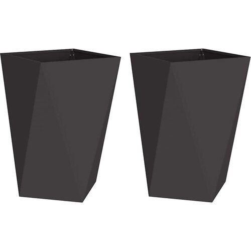  Sadilica 2 pcs Crna 50 x 50 x 75 cm Čelik Slike