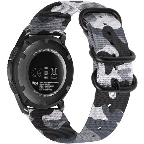 INF Najlonski pa&scaron;ček za uro Samsung Galaxy Watch 4 & Huawei GT 4 Camouflage gray Model 2, (21542881) Cene