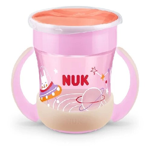 Nuk Ča&amp;scaron;a za bebe sa ručkama, 160ml, Roza Slike
