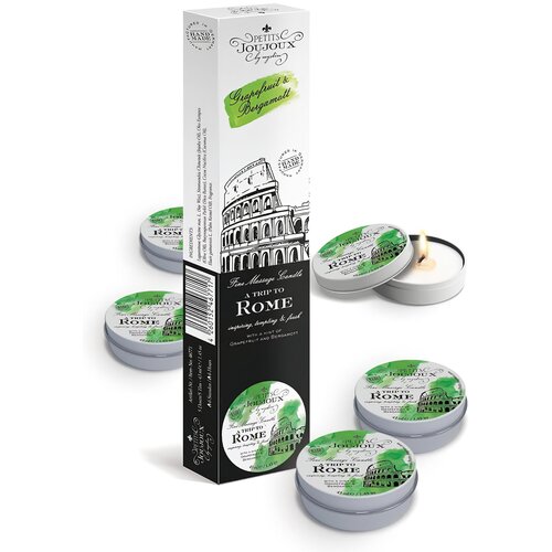 Petits JouJoux Rome - komplet masažnih sveč - grenivka-bergamotka (5 x 43ml) Slike