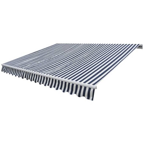 vidaXL ročno zložljiva tenda 300 cm modro/bela Cene