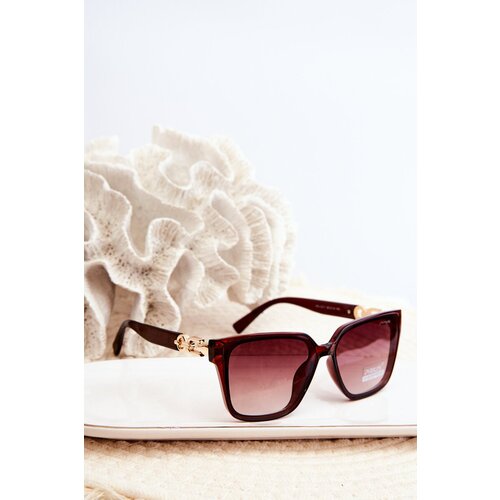 Kesi Women's Sunglasses with Decorative Details: UV400 Dark Brown Cijene