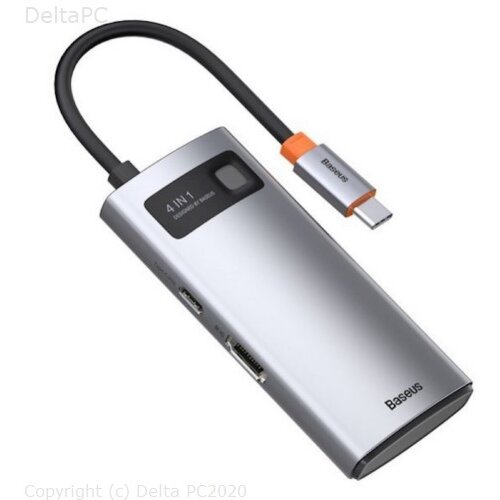 Baseus Metal Gleam Series 4-in-1 Multifunctional Type-C HUB Docking Station Gray(Type-C to HDMI+USB3 Cijene