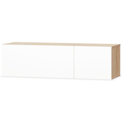 Maison Chic TV omarica - TV stojalo - Televizijska omarica inženirski les 120x40x34 cm visok sijaj bela hrast, (21698979) Cene