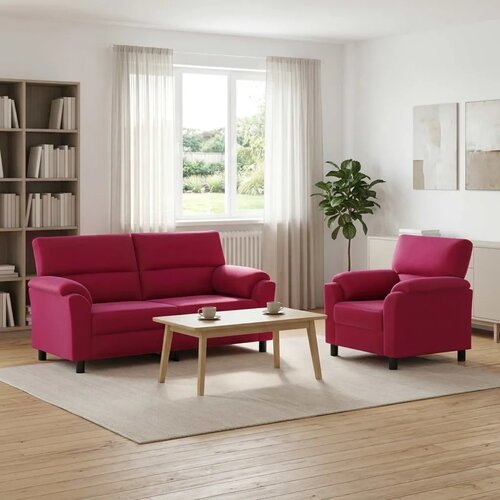  Set sofe 2 pcs Vinska crvena Bar&scaron;un - boja crnog vina Jednostruka + Dvostruka (140 cm) Cijene