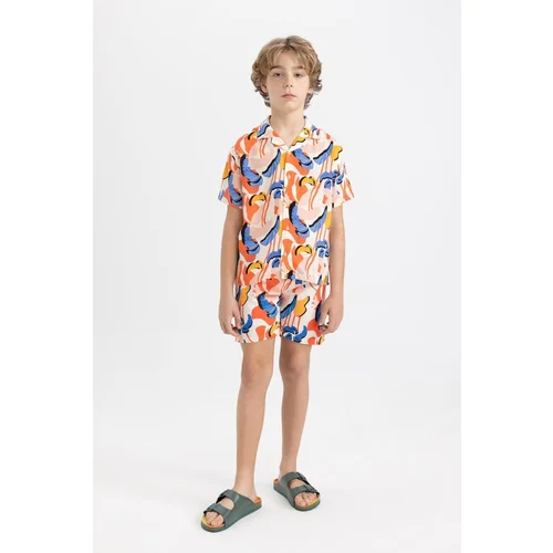 Defacto Boy's Patterned Swim Shorts