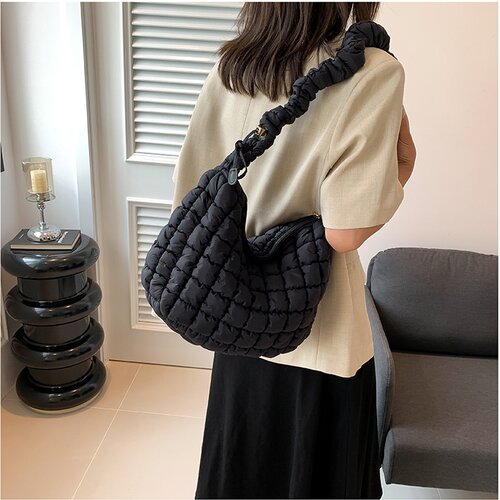 INF Majhna torba Puffer Tote Bag Torba za čez ramo Black, (21538968) Cene