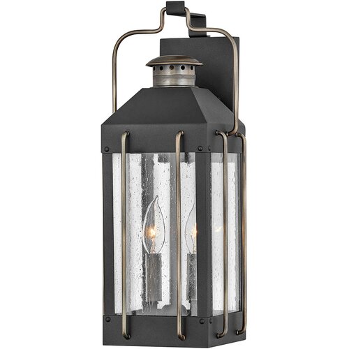Elstead Lighting Elstead Hinkley Fitzgerald Zunanja stenska svetilka, teksturirana črna z bru&scaron;enim bronom, IP44, (22099952) Cene