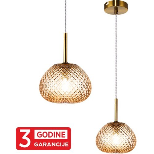 Mitea Lighting Visilica staro zlato PRISMA MAP9526-1 1xG9 + amber 3Y Cene