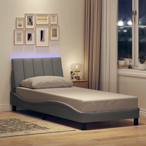 vidaXL Okvir kreveta bez madraca svjetlosivi 90x200 cm od tkanine Cijene