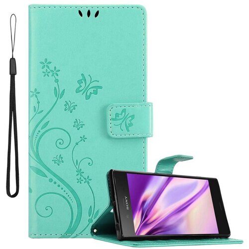 Cadorabo Sony Xperia XZ1 v klasično srebrno - ovitek v cvetličnem dizajnu z magnetnim zapiranjem, stoječo funkcijo in režami za kartice, (20562775) Cene