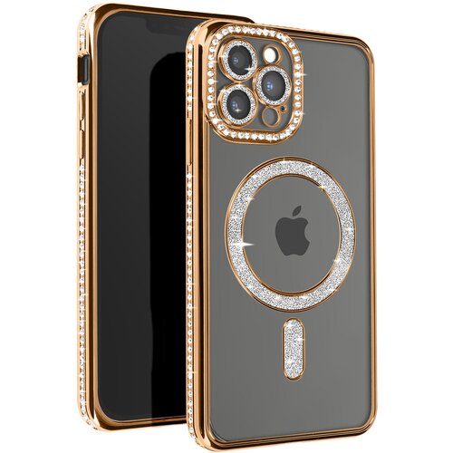 AVIZAR diamond case za iphone 12 pro max zaščita magsafe contour strass, zlata, (5000014411) Cene