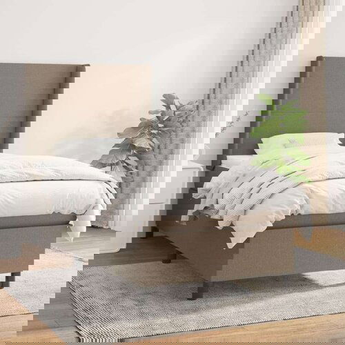  Krevet s oprugama i madracem smeđesivi 80x200 cm od tkanine Cijene