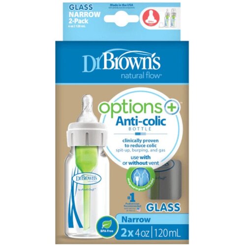 Dr.browns dr brown&amp;#039;s set staklenih fla&amp;scaron;ica standard options 120ml, 0m+ Slike