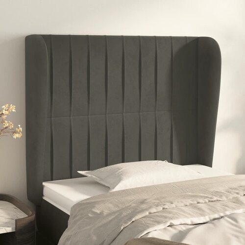  Uzglavlje s u&scaron;ima tamnosivo 83 x 23 x 118/128 cm bar&scaron;unasto Cijene