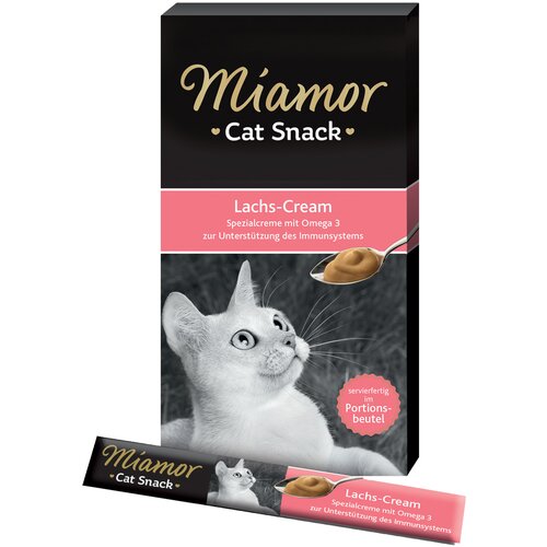 Miamor Cat Snack lososova krema - 6 x 15 g Slike