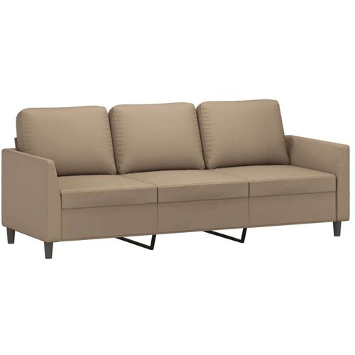  Trosjed s tabureom boja cappuccina 180 cm od umjetne kože Slike