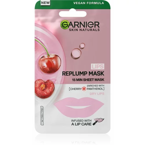 Garnier Skin Naturals Lips Replump Mask maska za nahranjene in polnejše ustnice 5 g za ženske