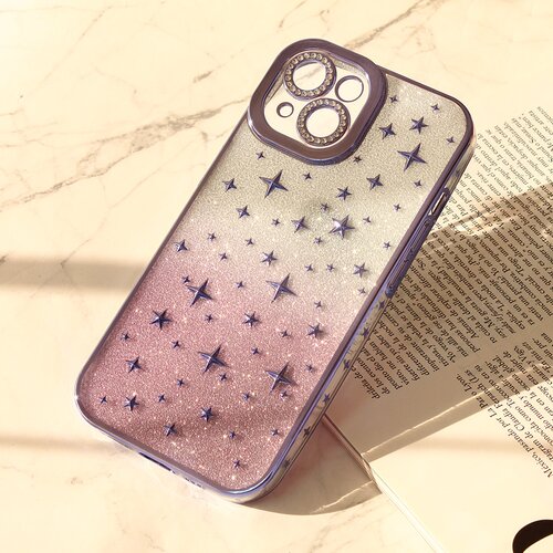 Torbica shiny frame za iphone 15 6.1 ljubicasta Slike