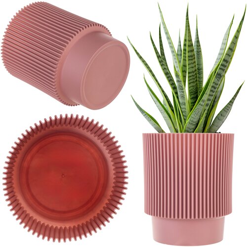 KADAX cvetlični lonec 13 cm pokrov za rastline plastični cvetlični lonec roza, (5000353173) Cene