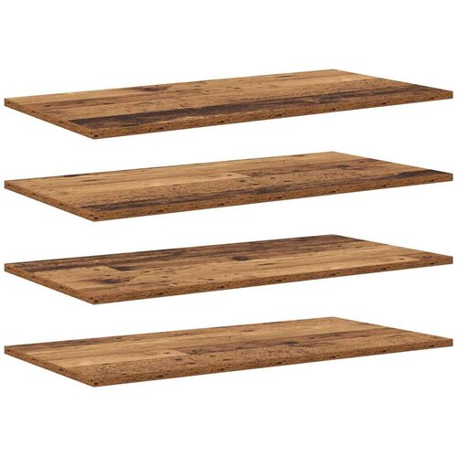 Police za knjige 4 pcs Smeđa 80 x 40 x 1,5 cm Konstruirano drvo Slike