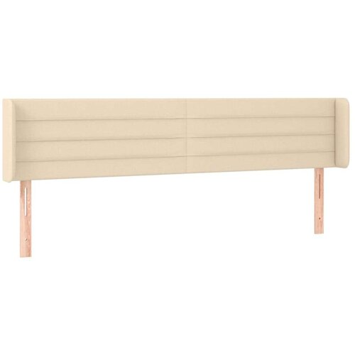  Uzglavlje s u&amp;scaron;ima krem 203x16x78/88 cm od tkanine Slike