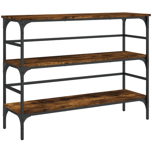 Maison Chic konzolna miza - miza ob steni dimljen hrast 100x32x75 cm inženirski les, (21786137) Cene