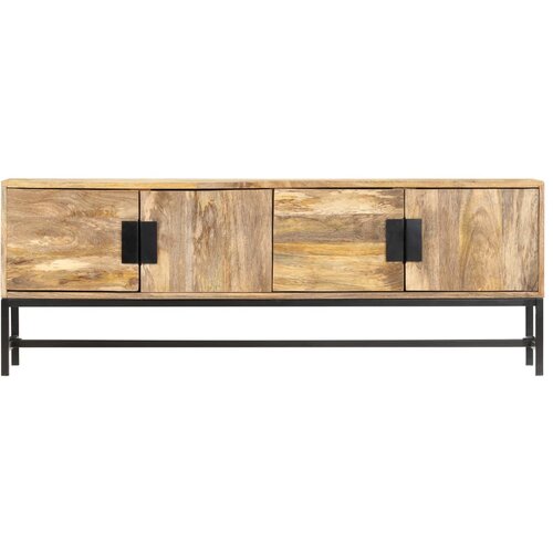 Maison Chic TV omarica - TV stojalo - Televizijska omarica 140x30x50 cm trden mangov les, (21698626) Cene
