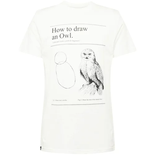 DEDICATED. Majica 'Stockholm How to Draw an Owl' črna / off-bela