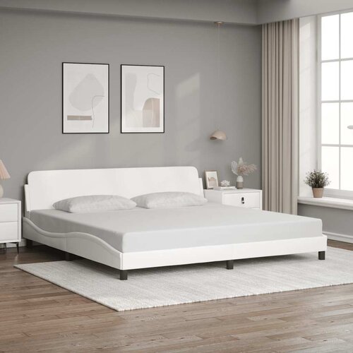  Okvir za krevet Dover bijeli 200x200 cm od umjetne kože Cene