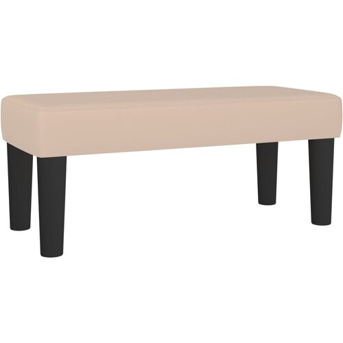 VidaXL Klupa boja cappuccina 70 x 30 x 30 cm od umjetne kože Slike