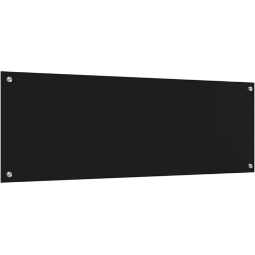  Kuhinjski zid 2 pcs Crna 120 x 40 cm Staklo otporno na udarce Slike