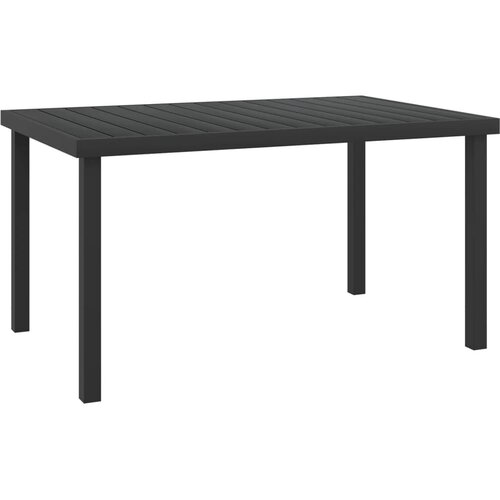  Vrtni stol crni 140 x 90 x 74 cm od aluminija i WPC-a - Crna 1 Slike
