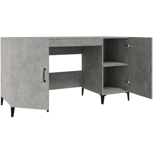  Radni stol boja betona 140 x 50 x 75 cm od konstruiranog drva Slike
